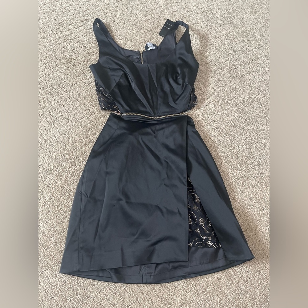 Nwt!! Bebe Smoulder #2 Black 2 Piece Cocktail Dress Size 6 Bin 26